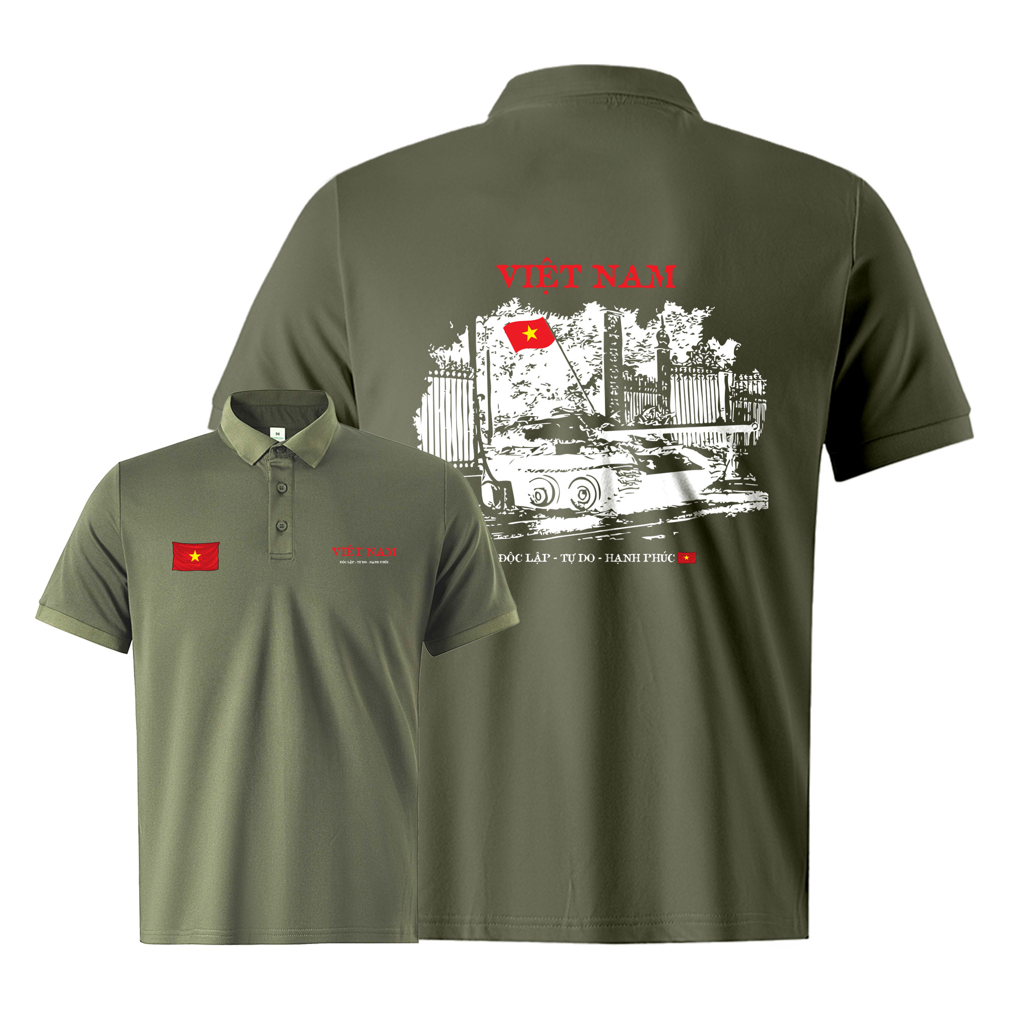 Áo polo nam big size Việt Nam tôi yêu form vừa 2142 Miucho Iconic vải cá sấu polyester in mix_thumbnail_13