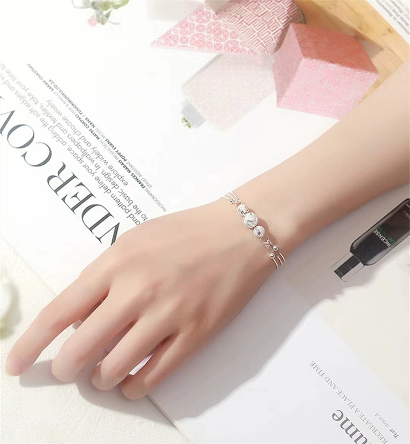 Vòng Tay Xi Bạc Moonlight – Thiết Kế Hạt Tròn Khắc Tinh Xảo_thumbnail_1