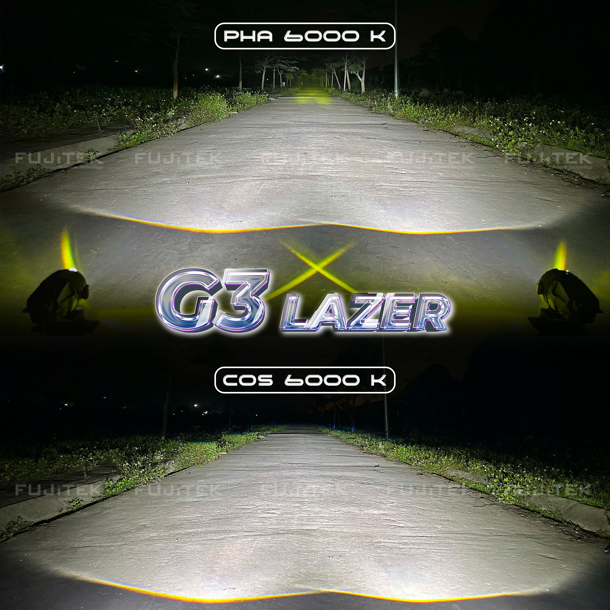 Fujitek G3 Lazer Bi gầm 3 inch 3 màu tích hợp_thumbnail_2