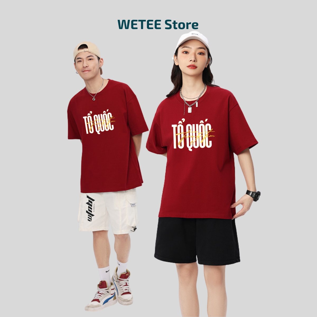 Áo thun Việt Nam Tổ quốc trong tim dáng oversize nam nữ local brand We Tee - WU1108