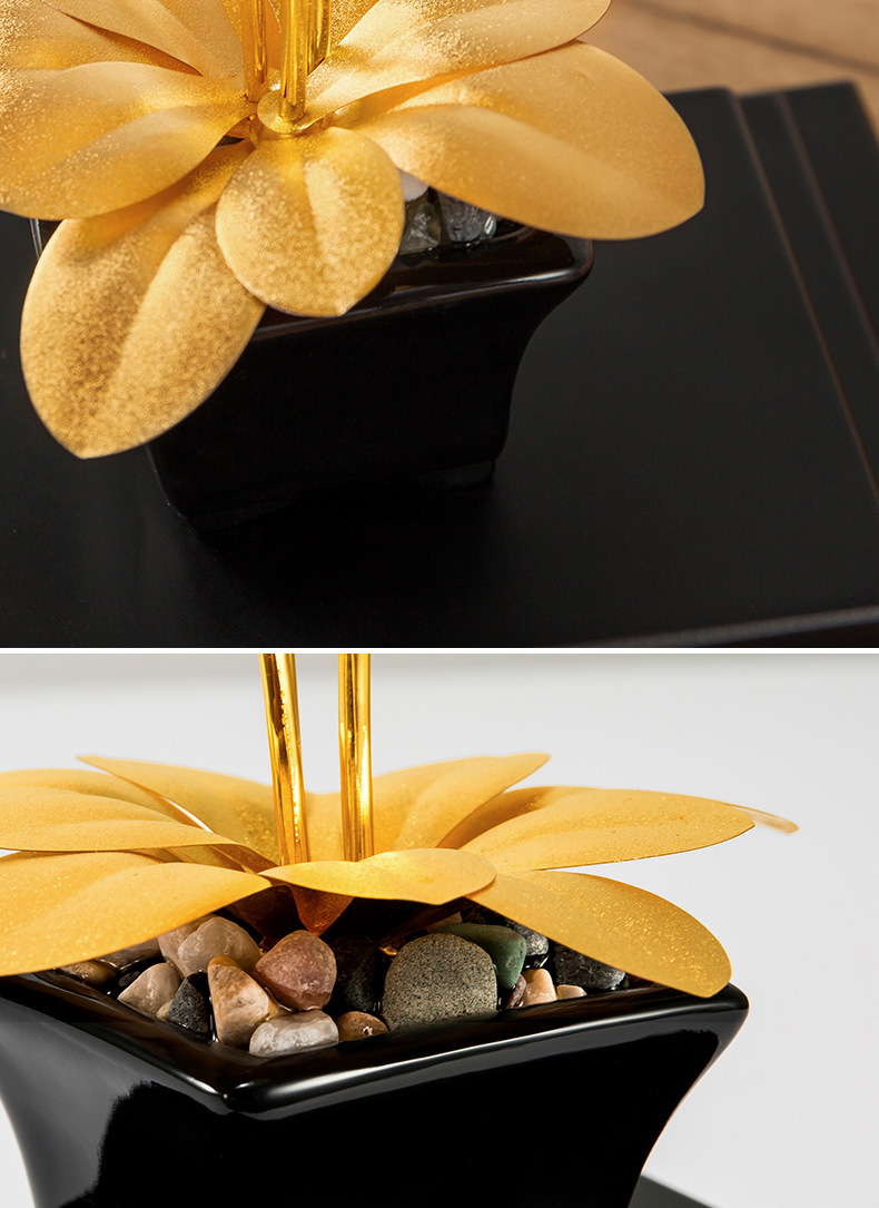 Quà Tặng  Chậu Lan Hồ Điệp Mạ Đát Vàng 24k _thumbnail_1