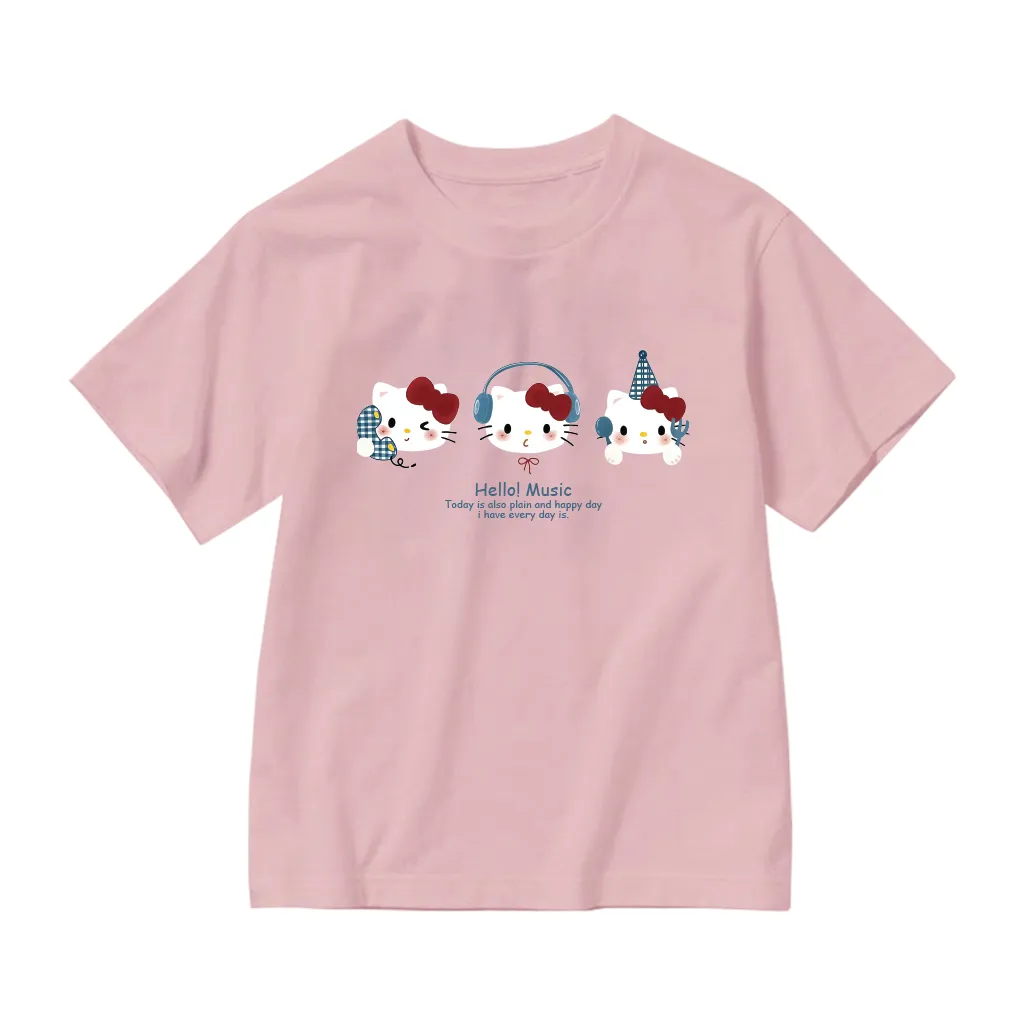 Áo thun form rộng cho bé gái Kado vải cotton co giãn 4 chiều thoáng mát Kitty dễ thương in mix 2887_thumbnail_8