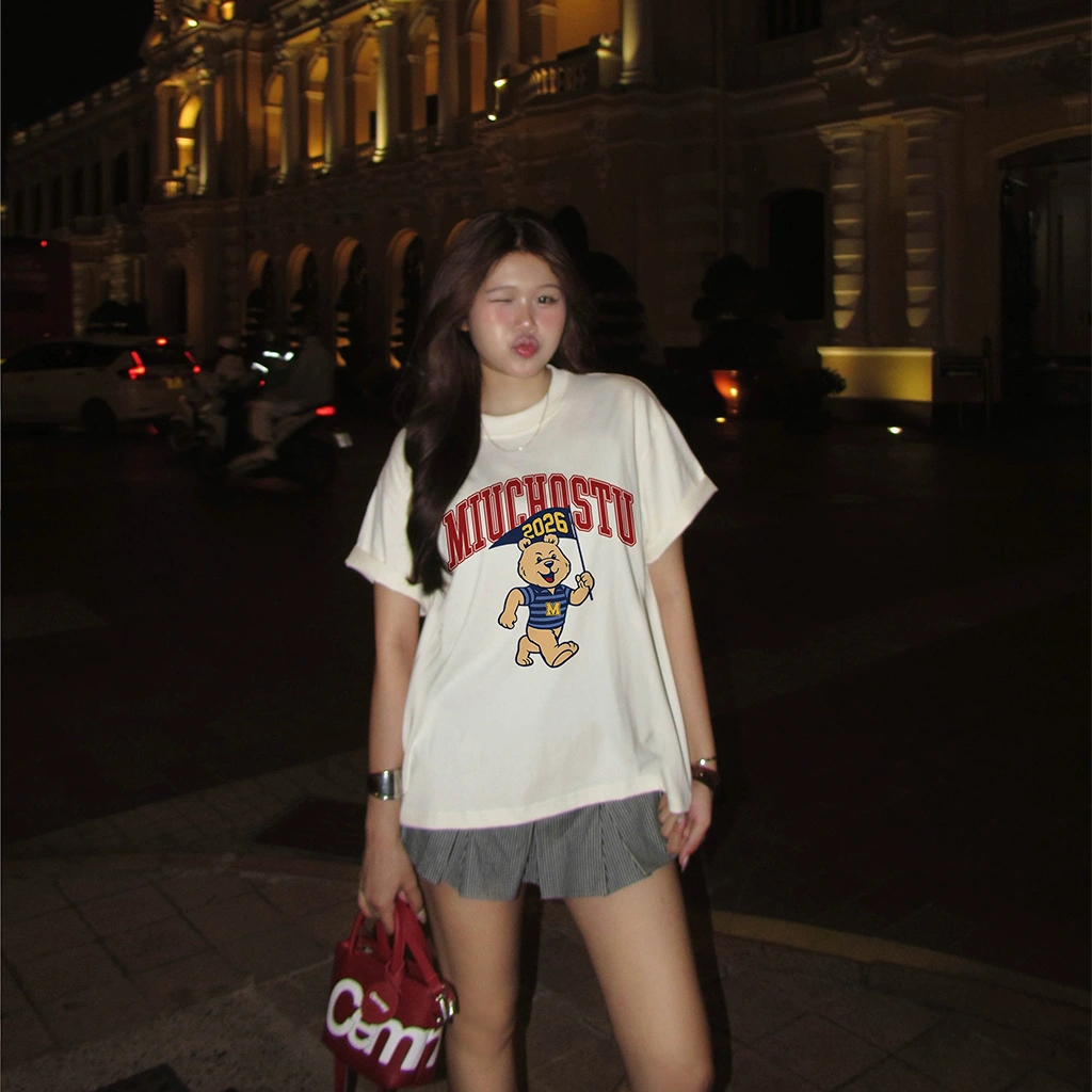 Áo thun boxy nam nữ Miucho Gấu Teddy 3093_thumbnail_5