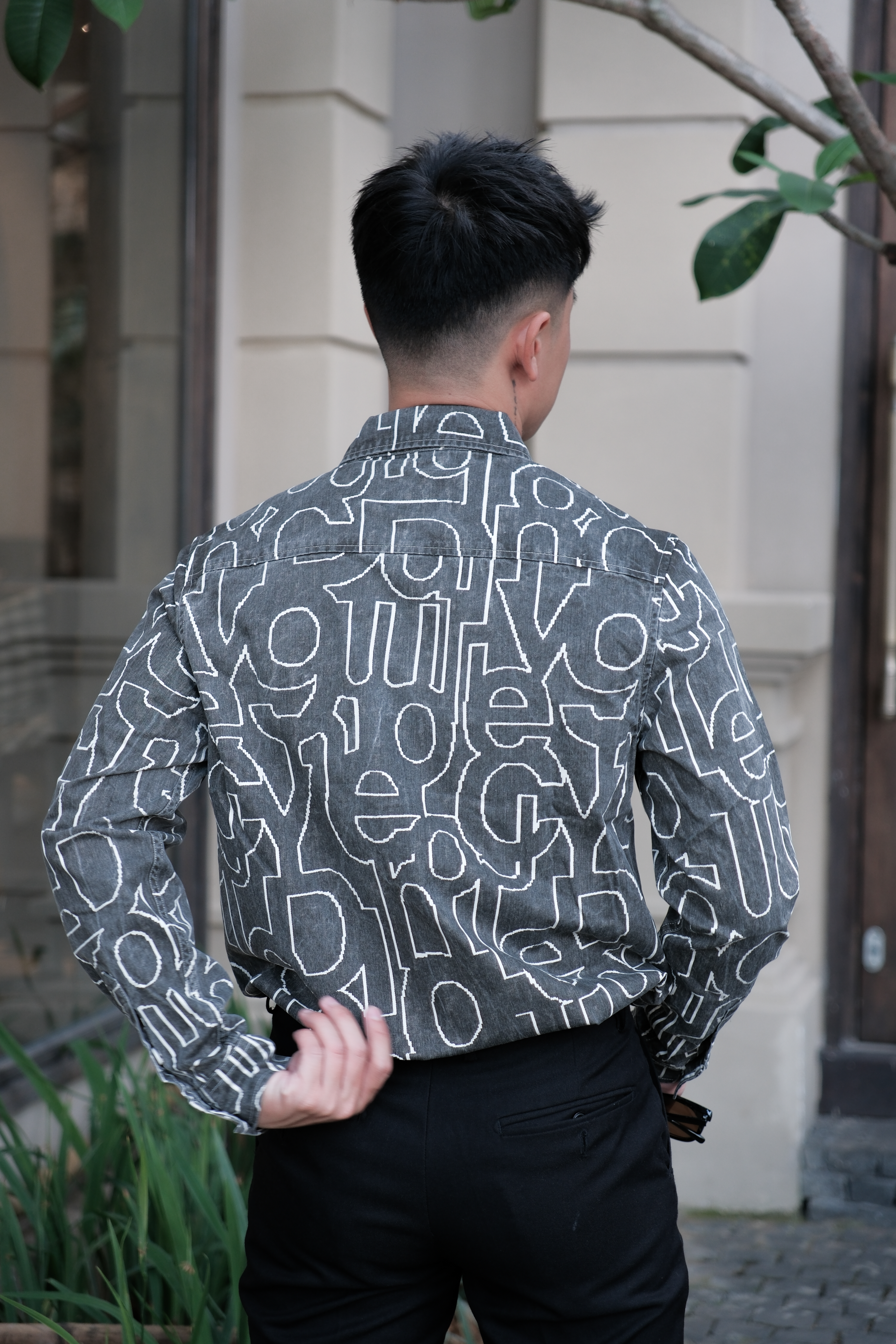 SA16 - Áo Sơ Mi Nam Tay Dài In Chữ Nghệ Thuật Dáng Rộng Phong Cách Thời Trang_thumbnail_15