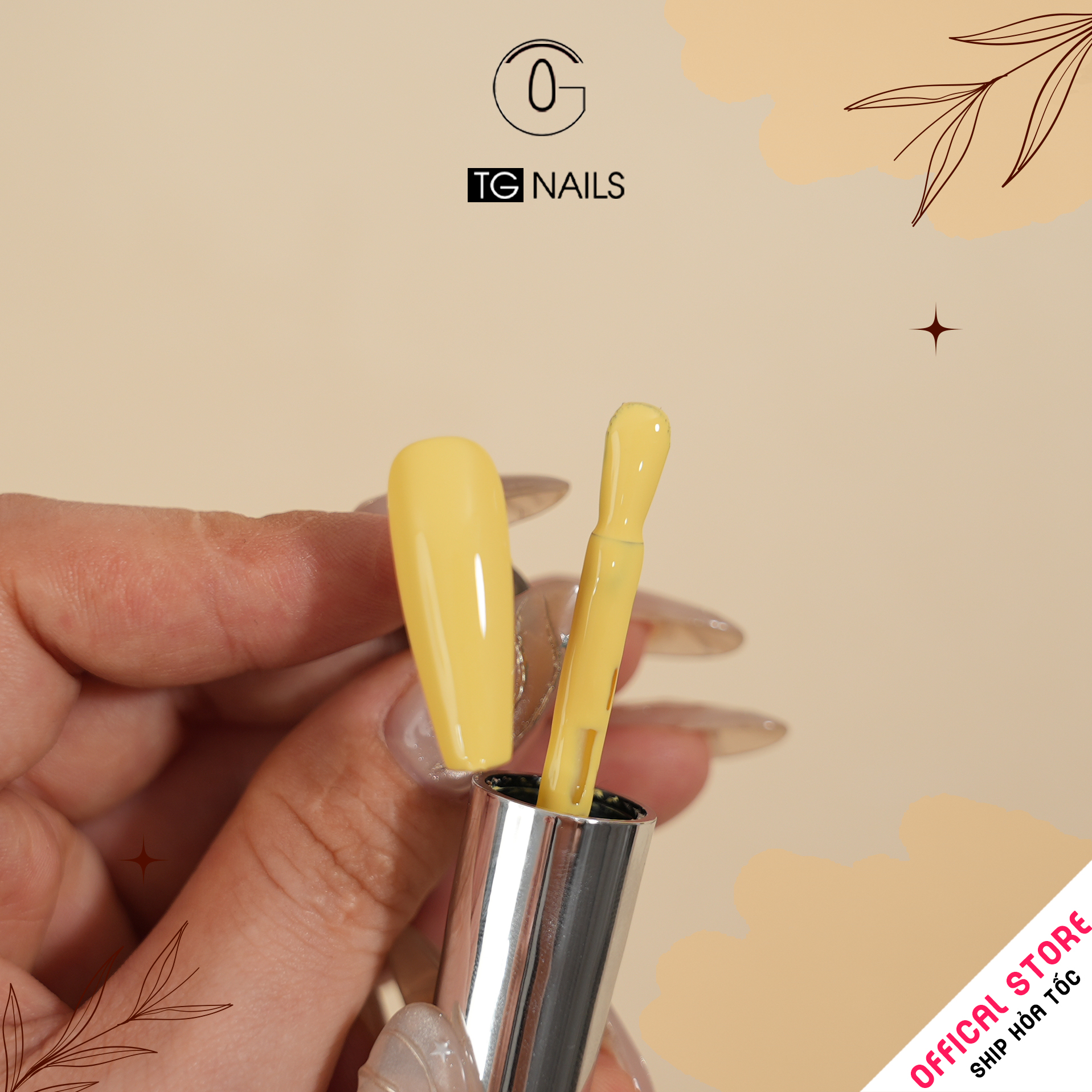 Sơn gel Màu Vàng Chanh chai 10g TG Nails_thumbnail_3
