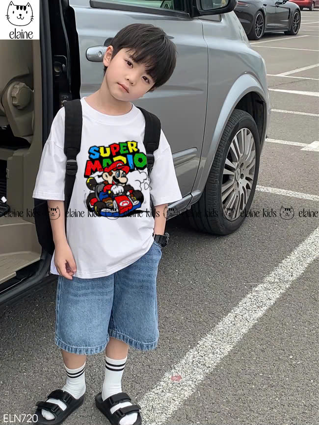 S55 SET BỘ ÁO MARIO SHORT JEANS (MUA 2 GIẢM 10K/BỘ)