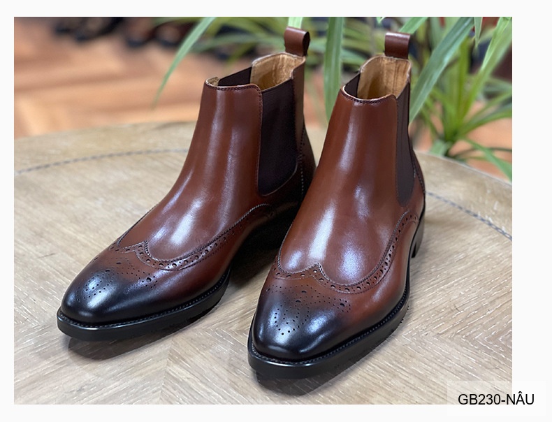 GB230 - Bốt Chelsea Nam Da Bò Phong Cách Anh Quốc Đế Cao 3-5cm_thumbnail_13