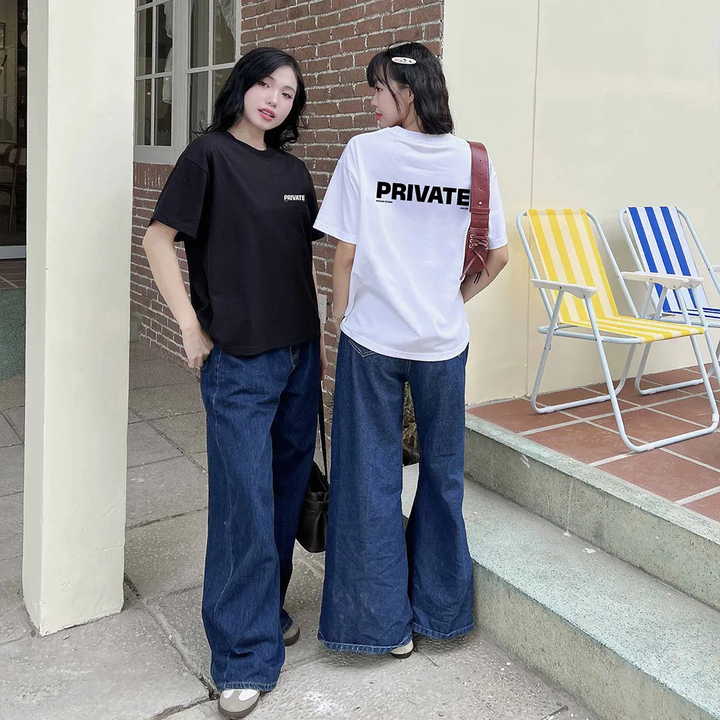 Áo thun boxy unisex chữ basic Miucho 3097_thumbnail_2