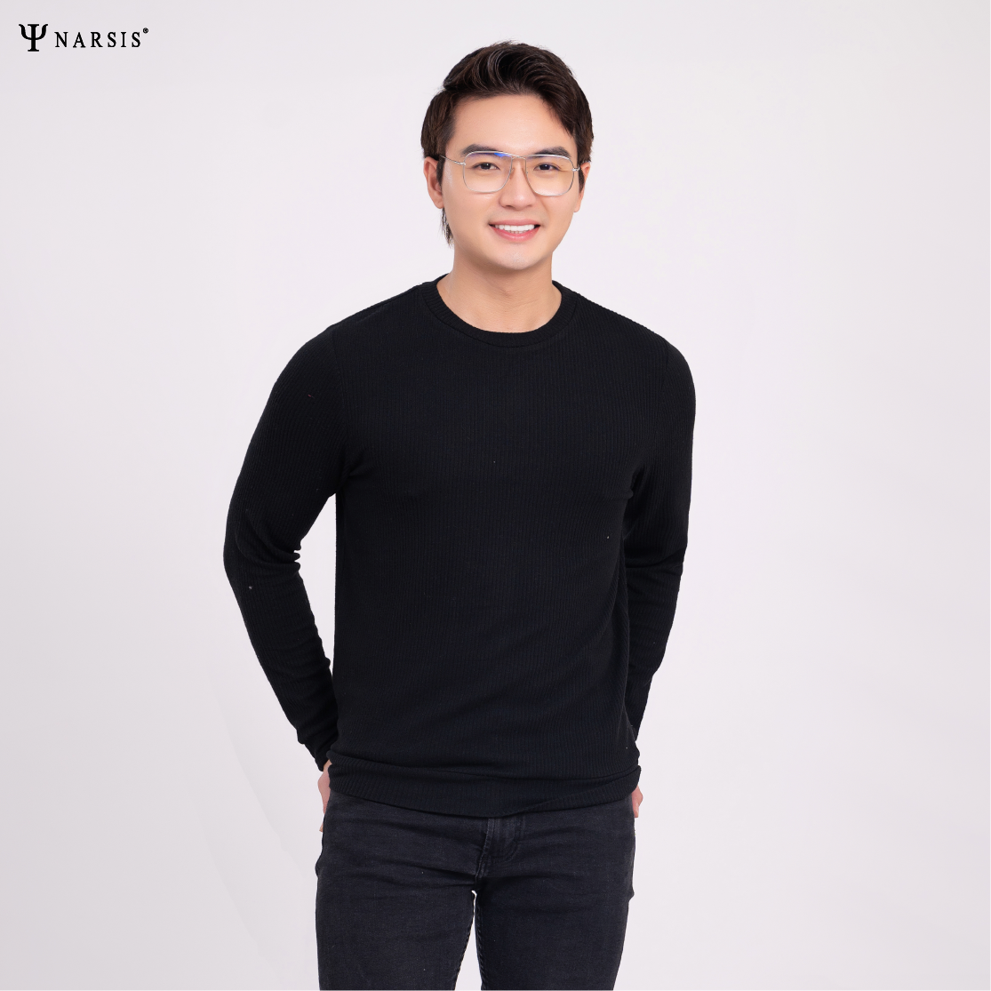 ÁO THU ĐÔNG NAM D0023 NARSIS VẢI LEN COTTON ẤM ÁP, THOÁNG MÁT, GIỮ ẤM TỐT, MỀM MẠI_thumbnail_3