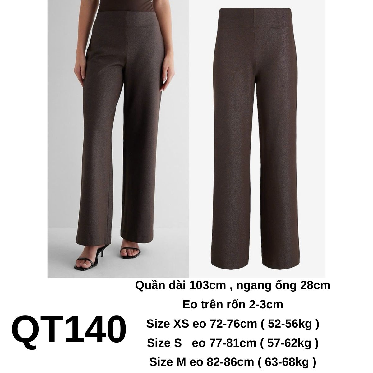 QT140 Quần tây ánh kim