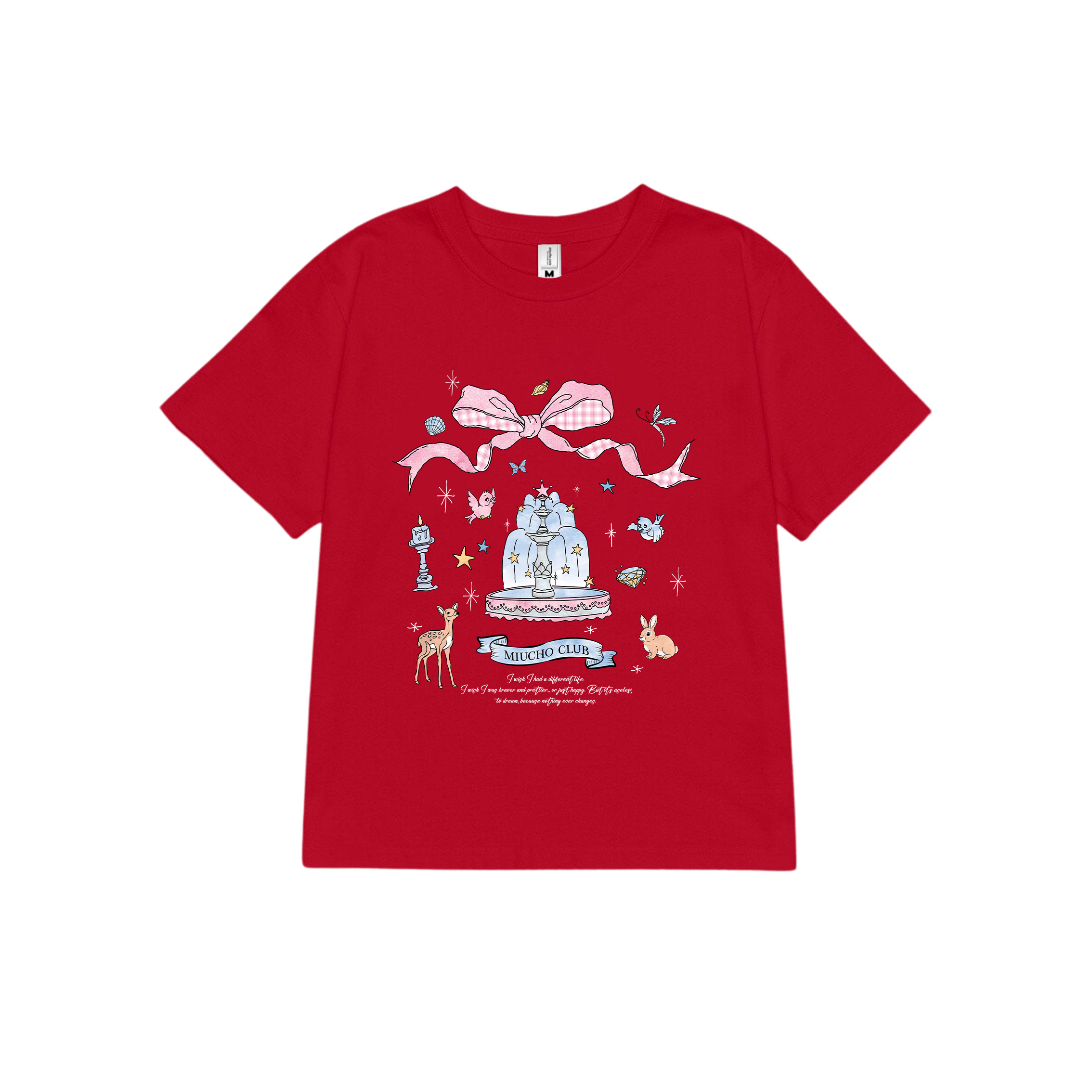 Áo thun baby tee nơ conquette xinh form ôm ABD1317 Miucho tay ngắn cổ tròn hotrend in mix_thumbnail_13