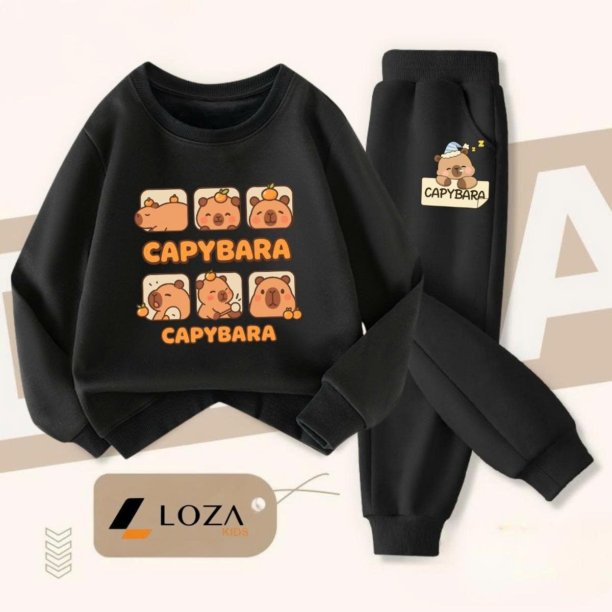 Bộ nỉ bé trai, bé gái hình Capybara - Loza Kids BI484_thumbnail_3
