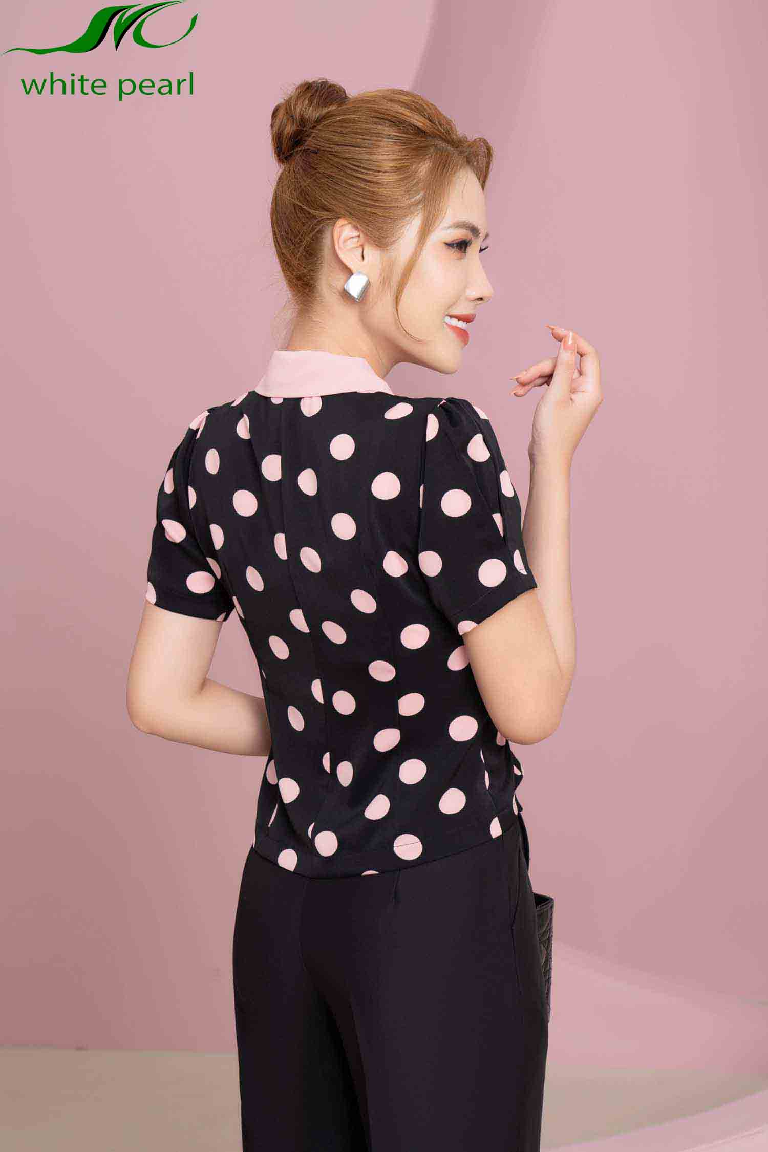 Áo ký giả cổ K vạt thẳng thời trang công sở cao cấp White Pearl  A2351_thumbnail_2