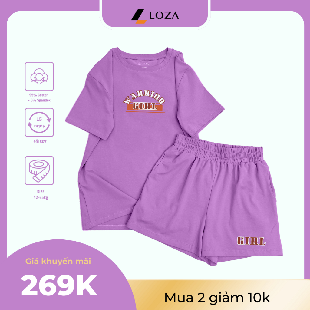 [Form rộng] Bộ đồ nữ cộc tay mùa hè - Set đồ thun nữ thời trang LOZA G0290_thumbnail_10