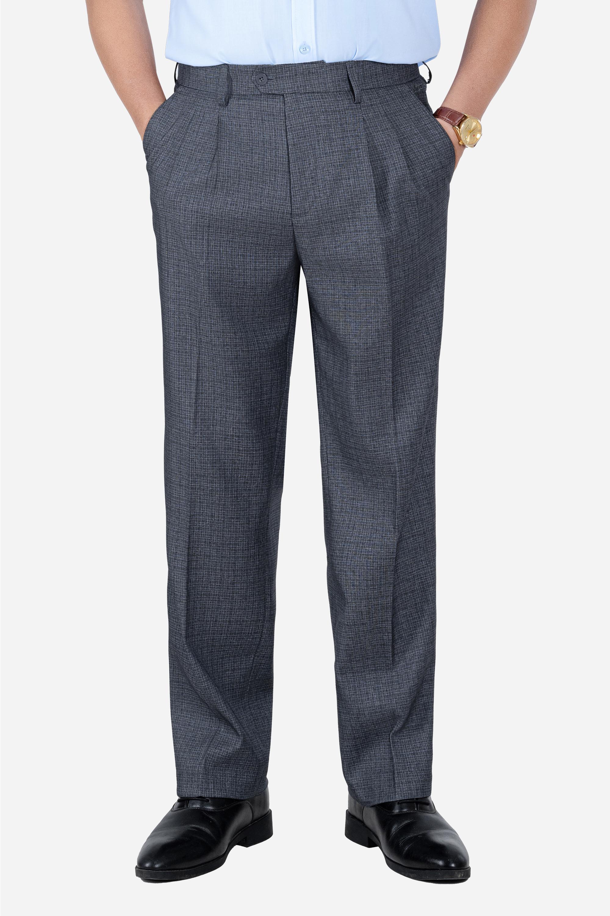 Quần Âu 2 Li Nam Trung Niên ANCHI Chất Liệu Cotton Cao Cấp Phom Suông Ống Rộng Màu Nâu_thumbnail_7