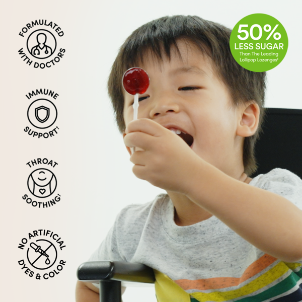 Kẹo Mút Giảm Đau Họng & Tăng Cường Miễn Dịch Cho Trẻ BeeKeeper's Naturals Kid's Propolis Throat Soothing Pops – Hộp 30 Chiếc_thumbnail_1