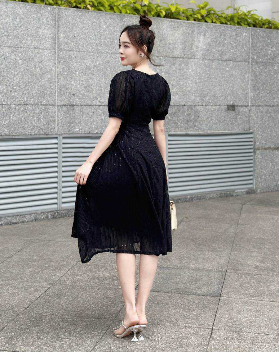 Đầm xòe dự tiệc cổ cách điệu_thumbnail_3