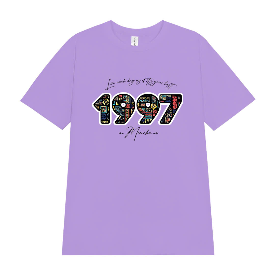 Áo thun nữ in năm sinh 1997 form vừa regular vải cotton 4c thoáng mát ARD1784 Miucho Chic in mix_thumbnail_11