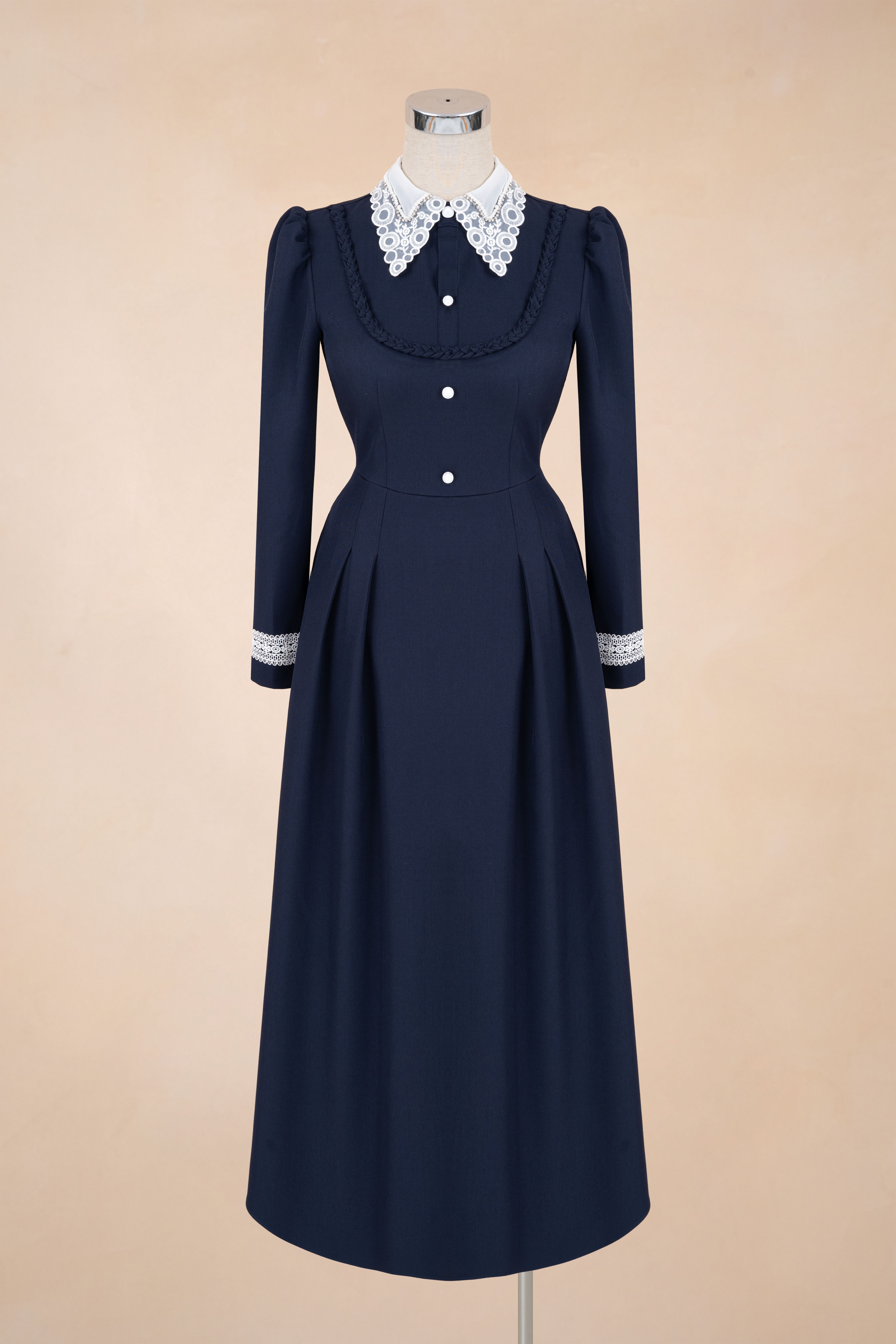 Đầm Xoè Cúc Phối Ren