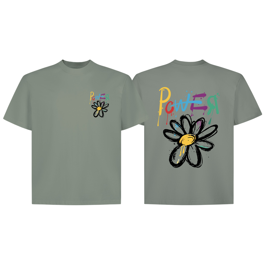 Áo phông nam form boxy hoa cúc GD 2306 Miucho Club chất vải cotton 2 chiều cao cấp in mix