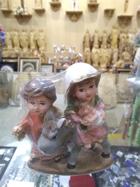 Tượng gia đình Thánh Gia chi bi mẫu 1 - Thánh gia cưỡi lừa_thumbnail_0