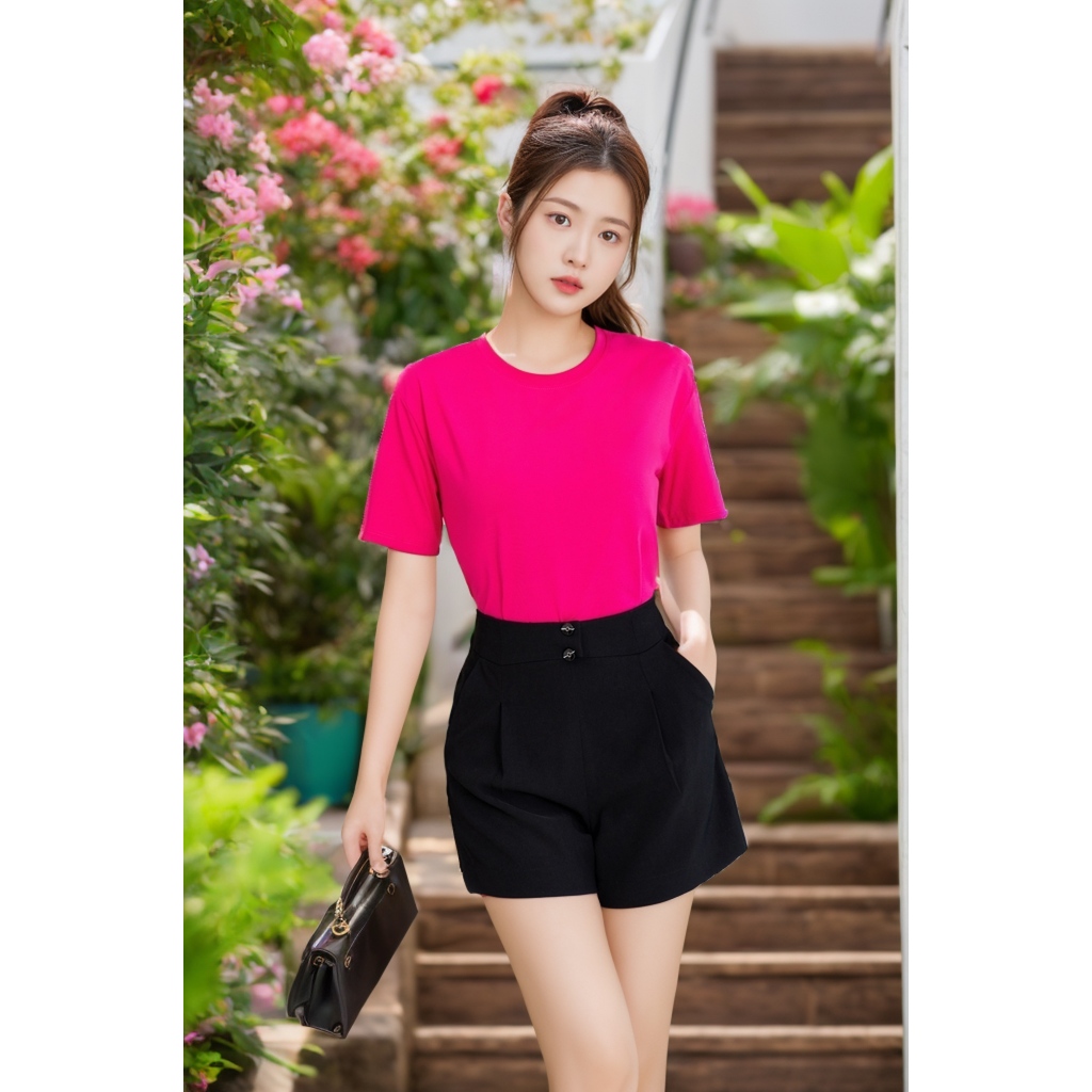 Áo  thun cotton trơn phom suông_thumbnail_9