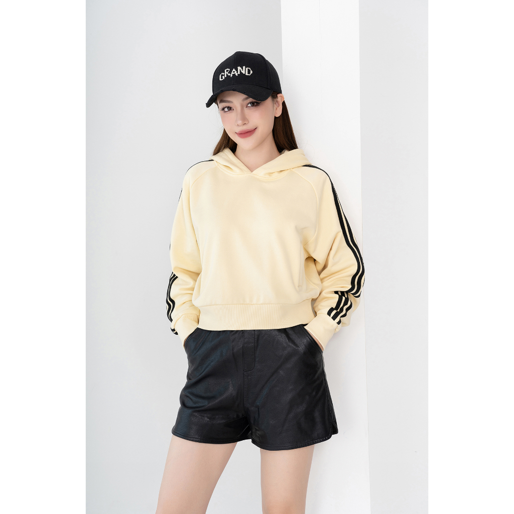 Áo nỉ trơn tay phối viền form vừa vặn - Loza PN8003_thumbnail_2