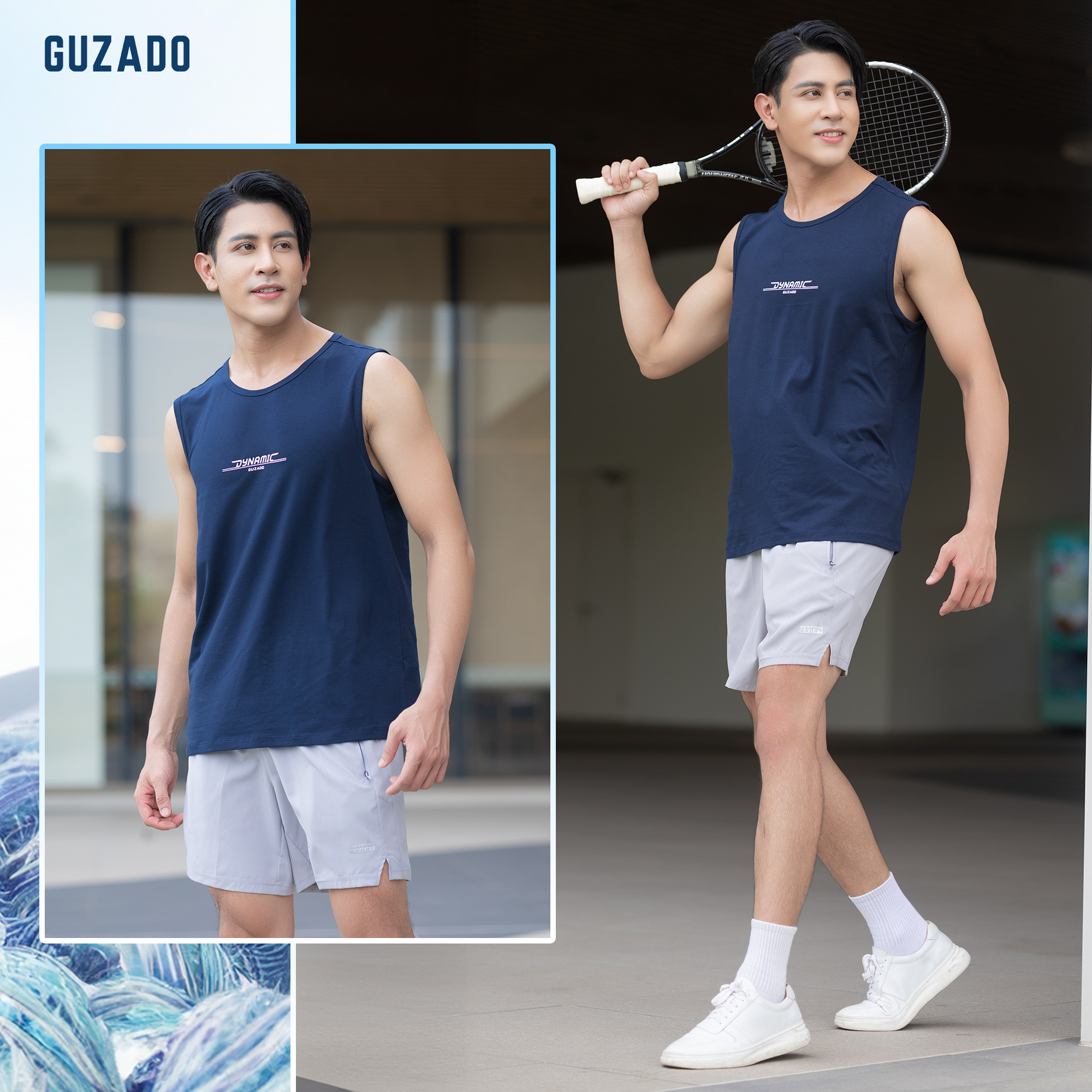 Áo Tanktop Nam GUZADO Ba Lỗ Trơn, Thể Thao GTT02_thumbnail_7
