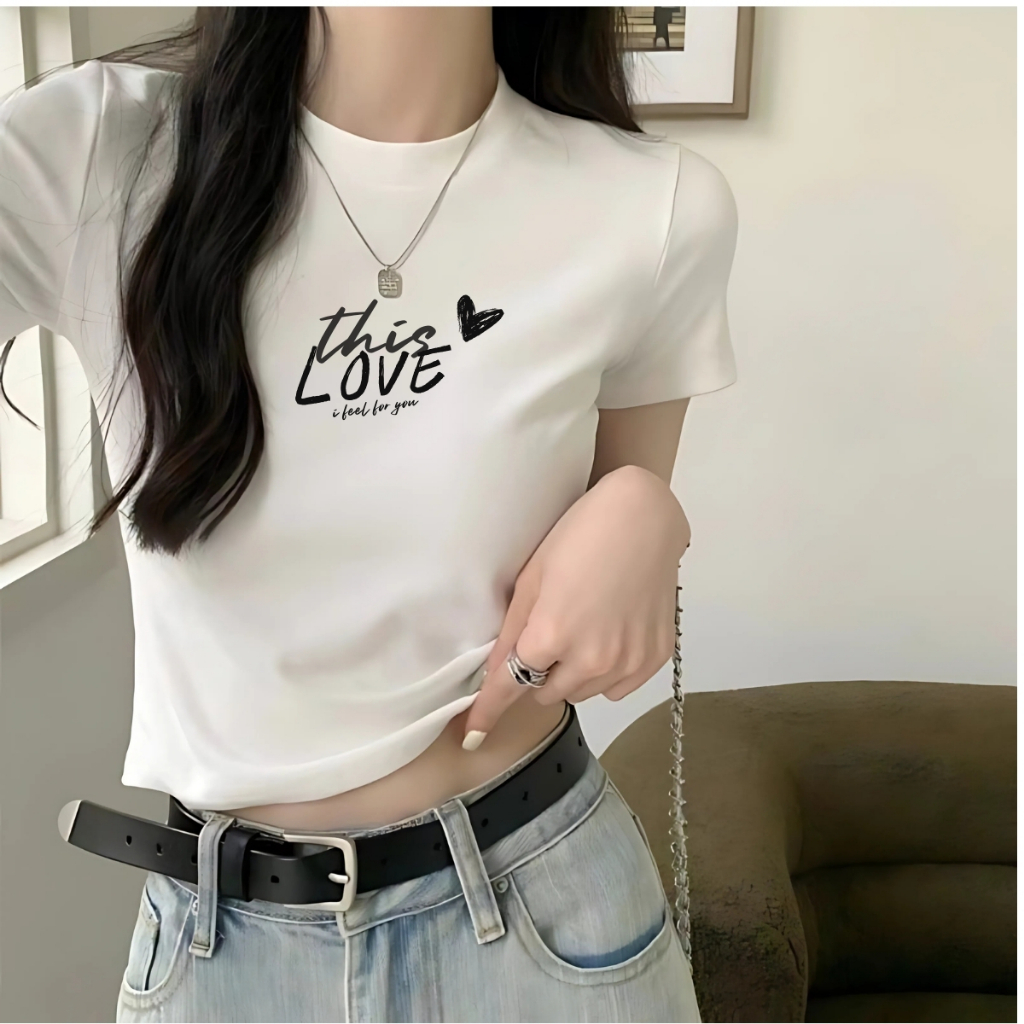 Áo croptop nữ LOZA màu trắng chất liệu cotton co giãn 4 chiều - Mã G0281_thumbnail_9
