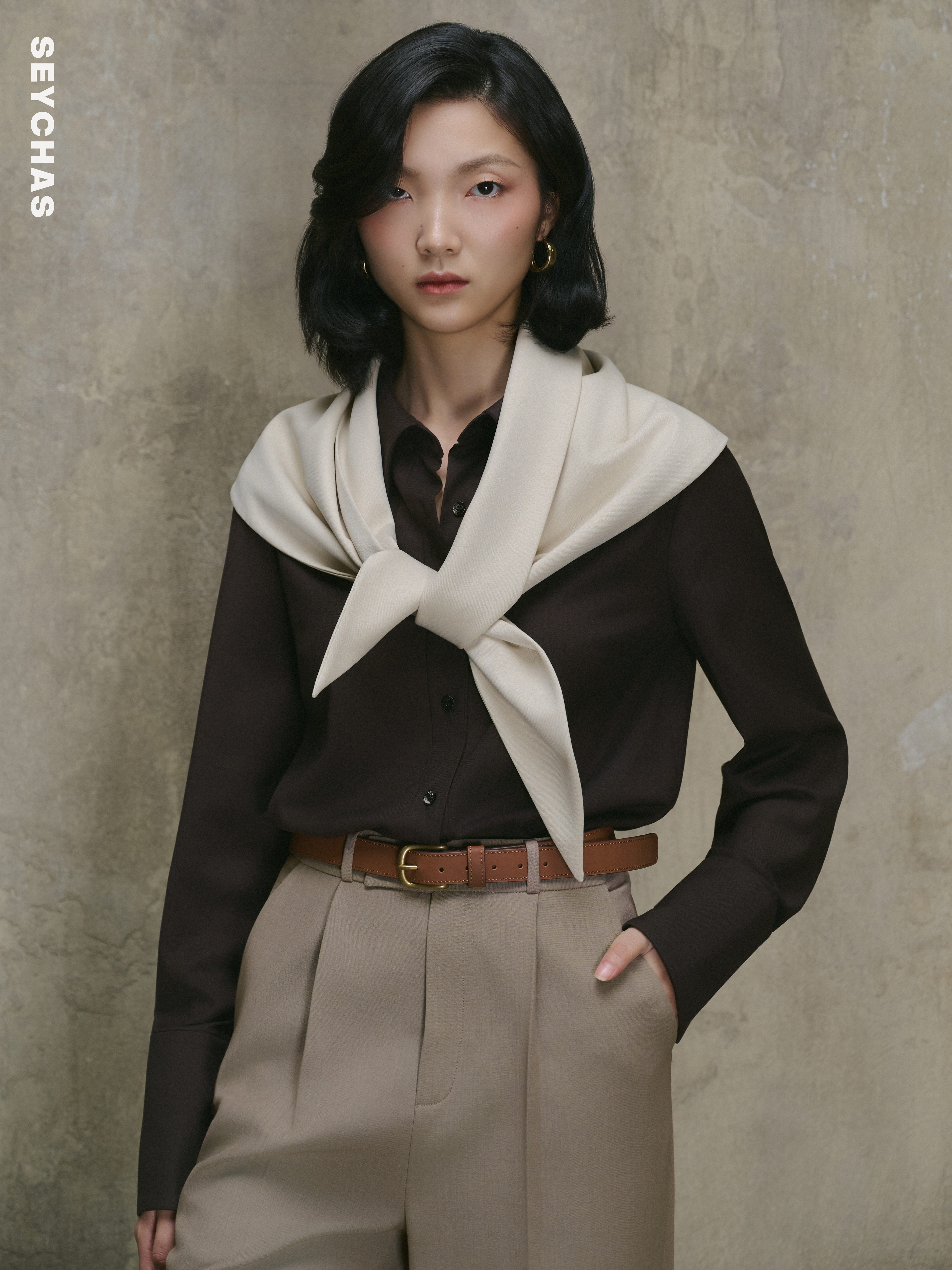 VELIN SHIRT-  Dark brown_thumbnail_3