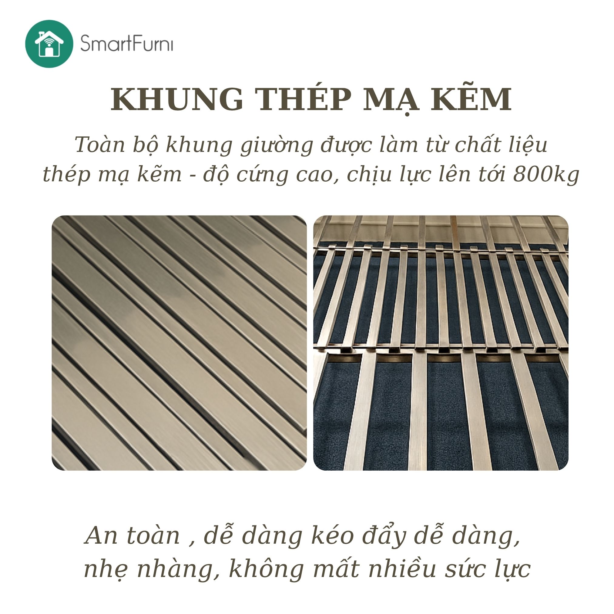 Giường Sofa thông minh SmartFurni SMF602 - Da PU cao cấp - Nhiều Size, Be sáng_thumbnail_7
