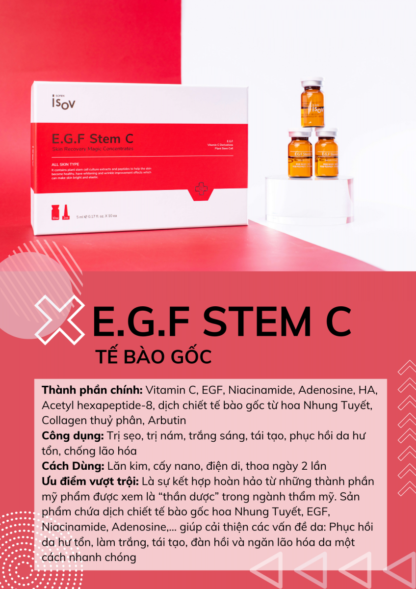 Tế bào gốc E.G.F Stem C 5ml ISOV - Tái tạo da, mờ thâm & giảm nám_thumbnail_4