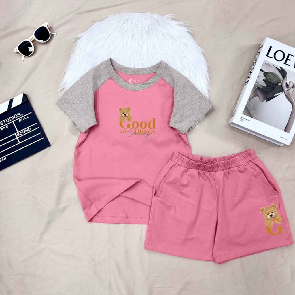 Bộ đồ trẻ em in hình gấu Good - Loza Kids FB89_thumbnail_3