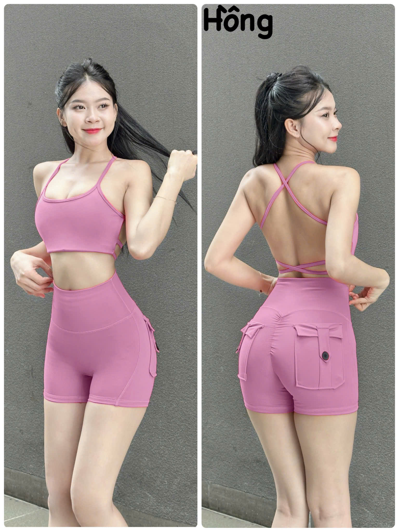 Bộ Quần Áo Thể Thao Tập Gym Yoga Nữ Dáng Đùi 2 Dây Túi Hộp_thumbnail_17