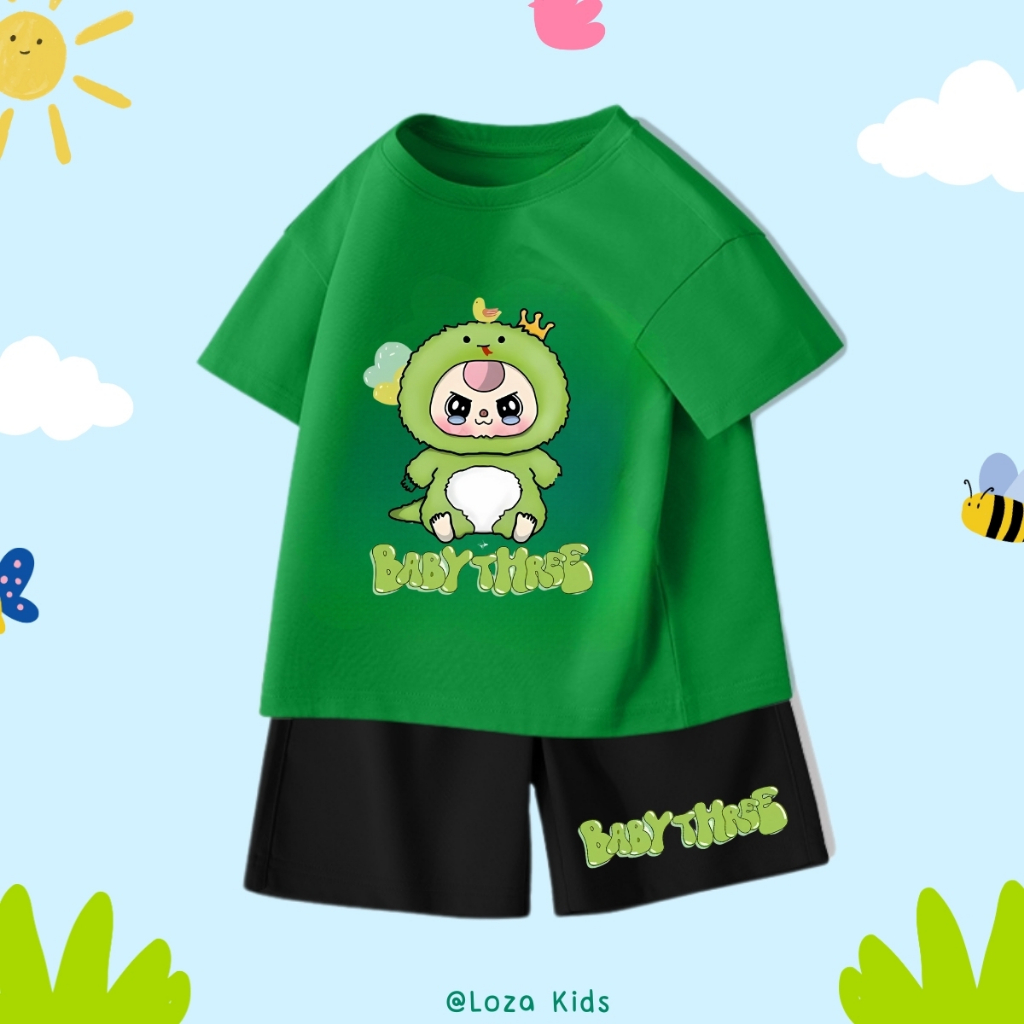 Bộ đồ bé trai in hình 'Baby Three'- Loza Kids SB214_thumbnail_2