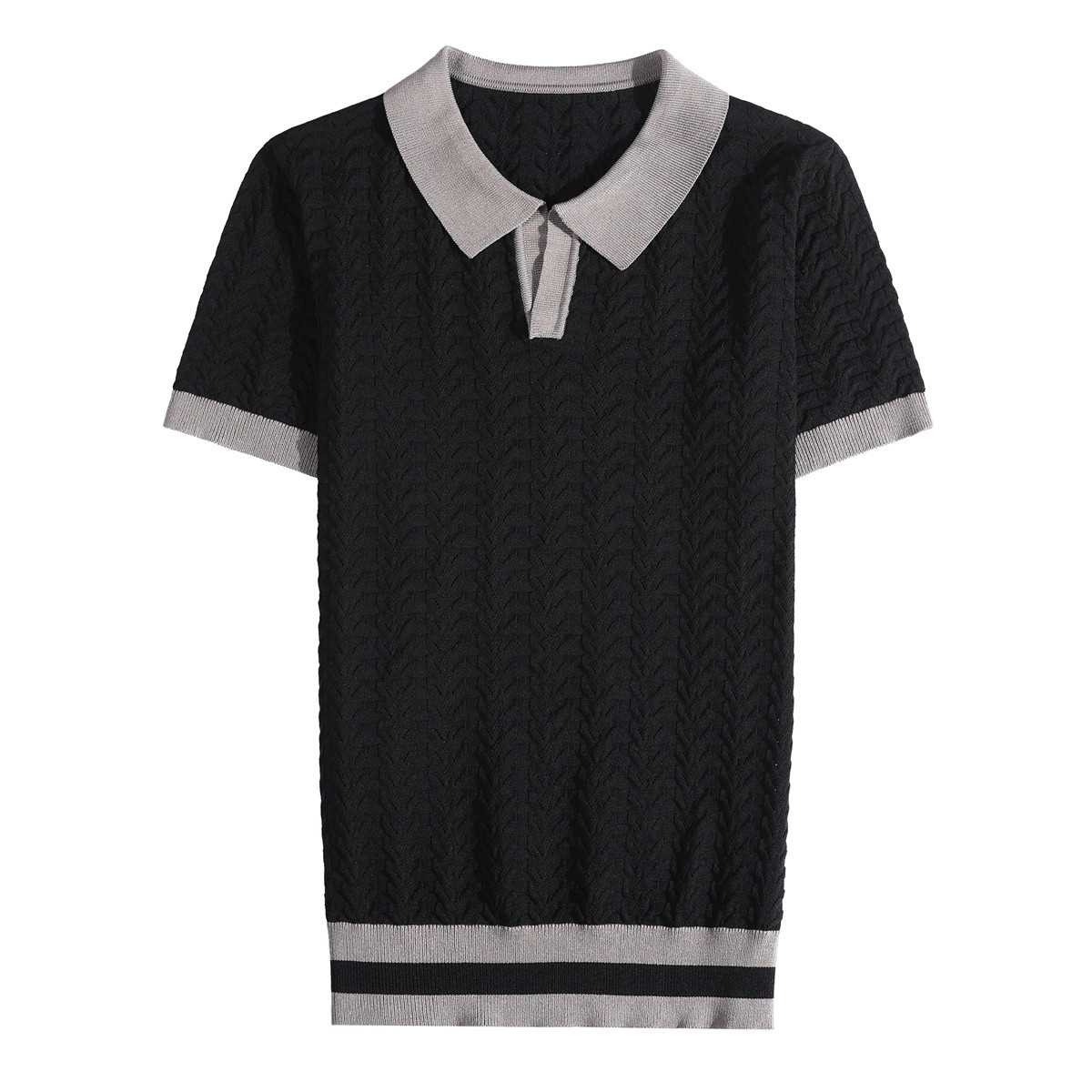 PA36 – Áo polo nam lụa đá dệt kim mỏng, cổ điển_thumbnail_7