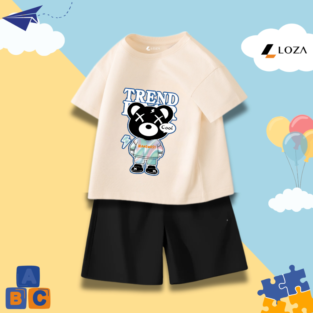 Bộ đồ bé trai in hình Gấu Trend - Loza SB294_thumbnail_0