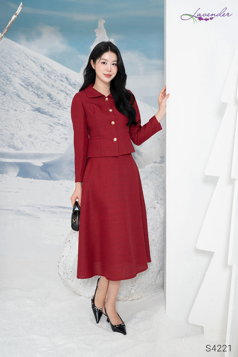 Set tweed cổ bẻ S4221