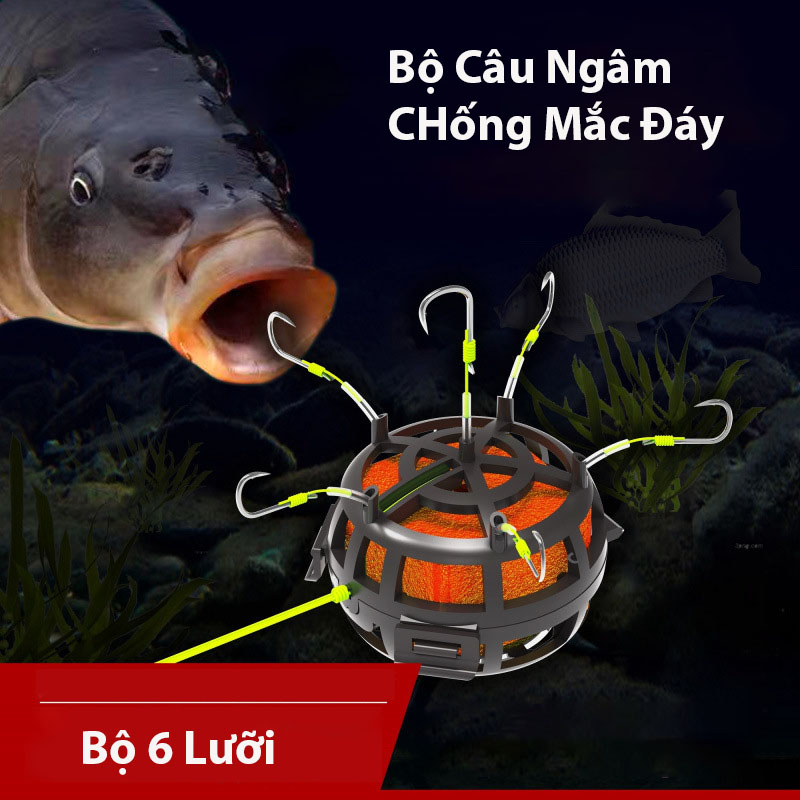 Bộ Lưỡi Câu Ngâm Chống Mắc Đáy Thế Hệ 5