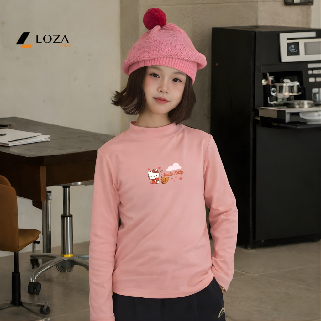 Áo giữ nhiệt cổ 3p bé gái hình Melody, Kuromi, Gấu dâu,Cinnamoroll - Loza Kids  CE003 CE003