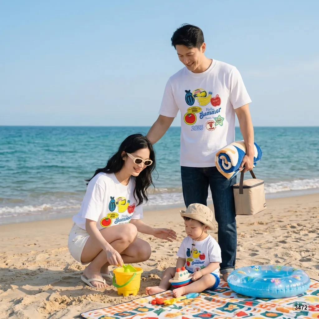 Áo thun form rộng bé và gia đình Hello Summer Kado 3471_thumbnail_3