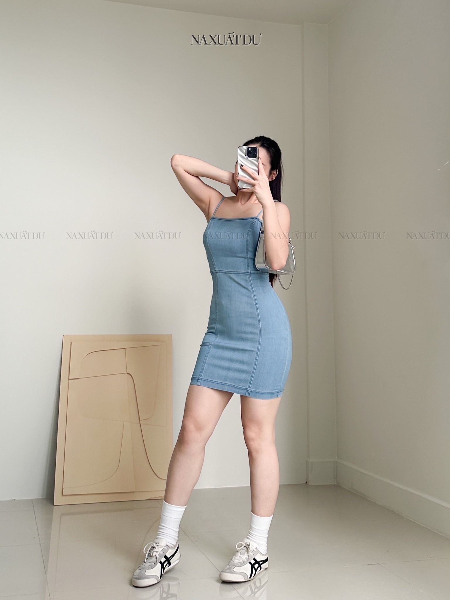 Đầm jean 2 dây " Iris " - D260 (SALE)