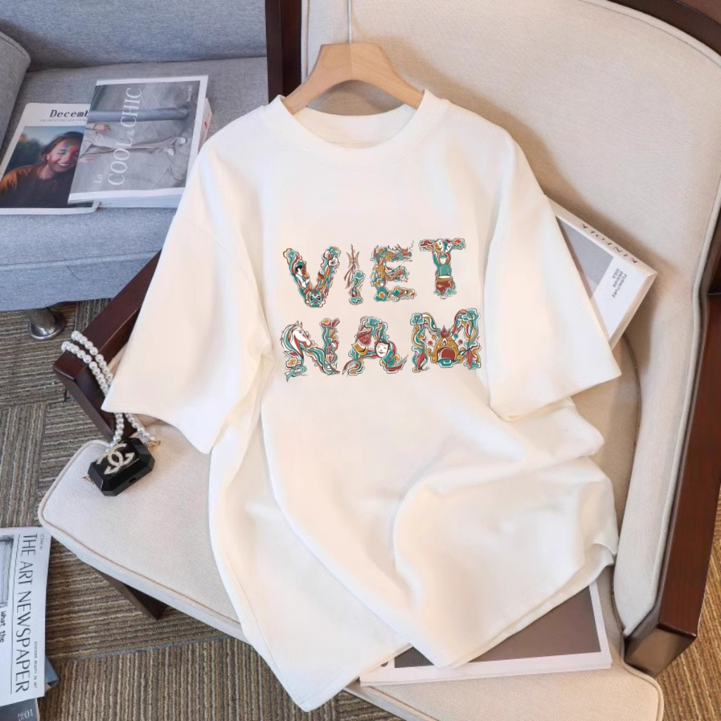 Áo Việt Nam nhiều mẫu - Áo thun Nam Nữ form rộng cờ đỏ sao vàng Việt nam LOZA G0305_thumbnail_2