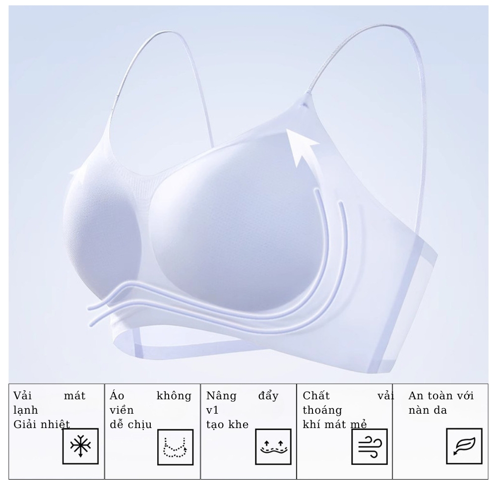 [Mã B65] Áo Lót Su Nữ Nâng Vòng 1 Không Gọng Áo Bra Chất Su Mỏng Không Gọng Có Mút Đệm Tròn Gom Quả Chống Xệ Hạn Chế Ngấn Mỡ Lưng -- Vikam_thumbnail_7