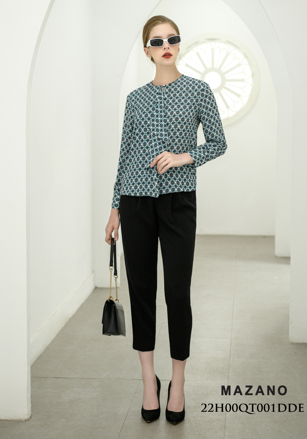 Quần Baggy cạp tiêu chuẩn vải Tuytxi dày màu đen_thumbnail_0