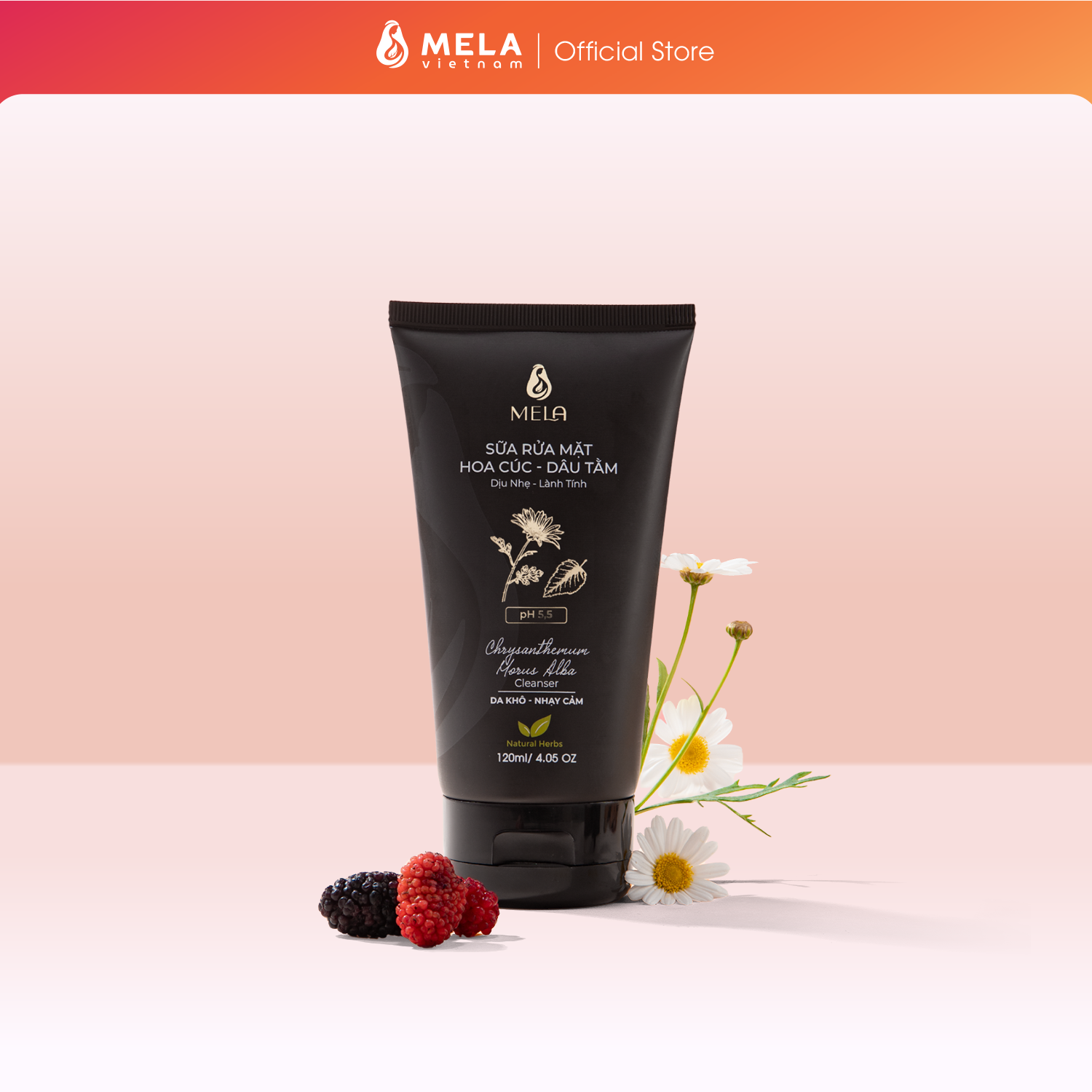 Sữa rửa mặt Hoa Cúc - Dâu Tằm Mela