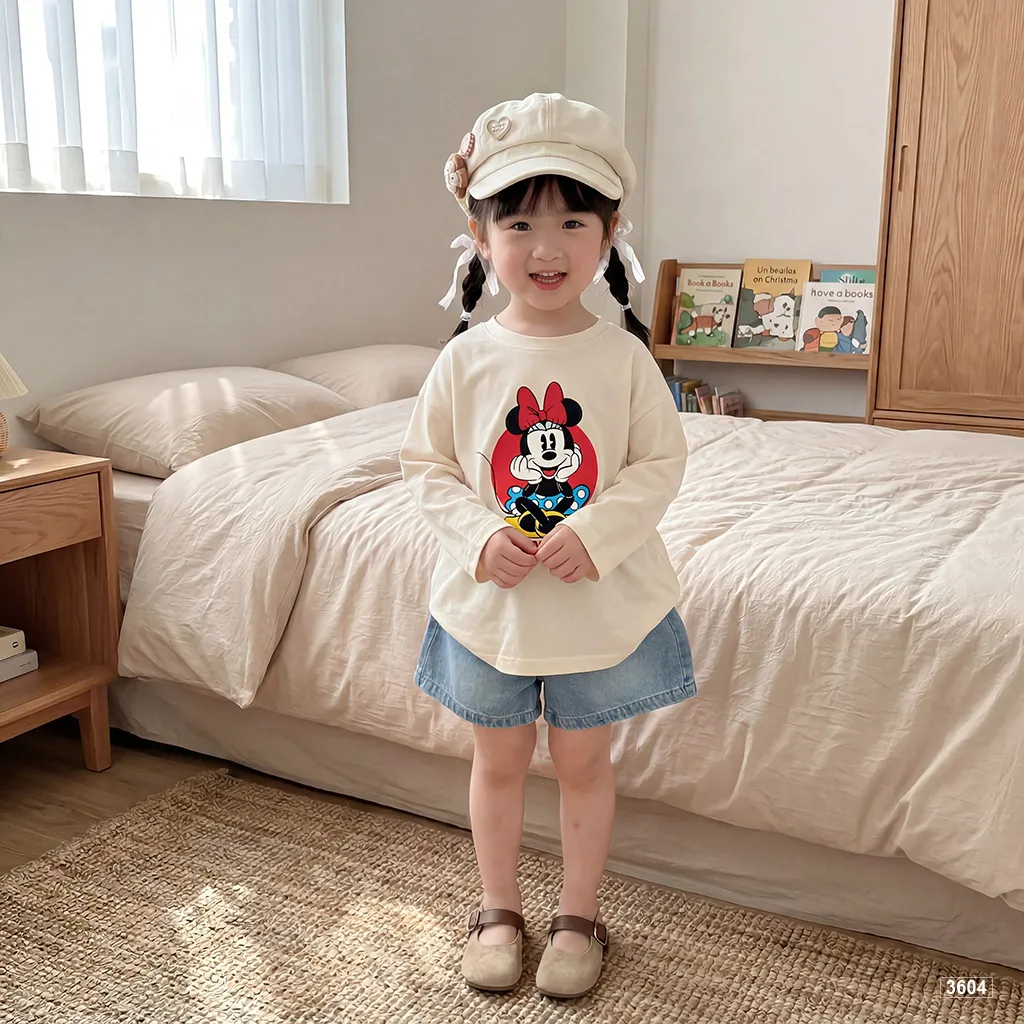 Áo thun bé gái tay dài Chuột Miinnie Kado 3604_thumbnail_5