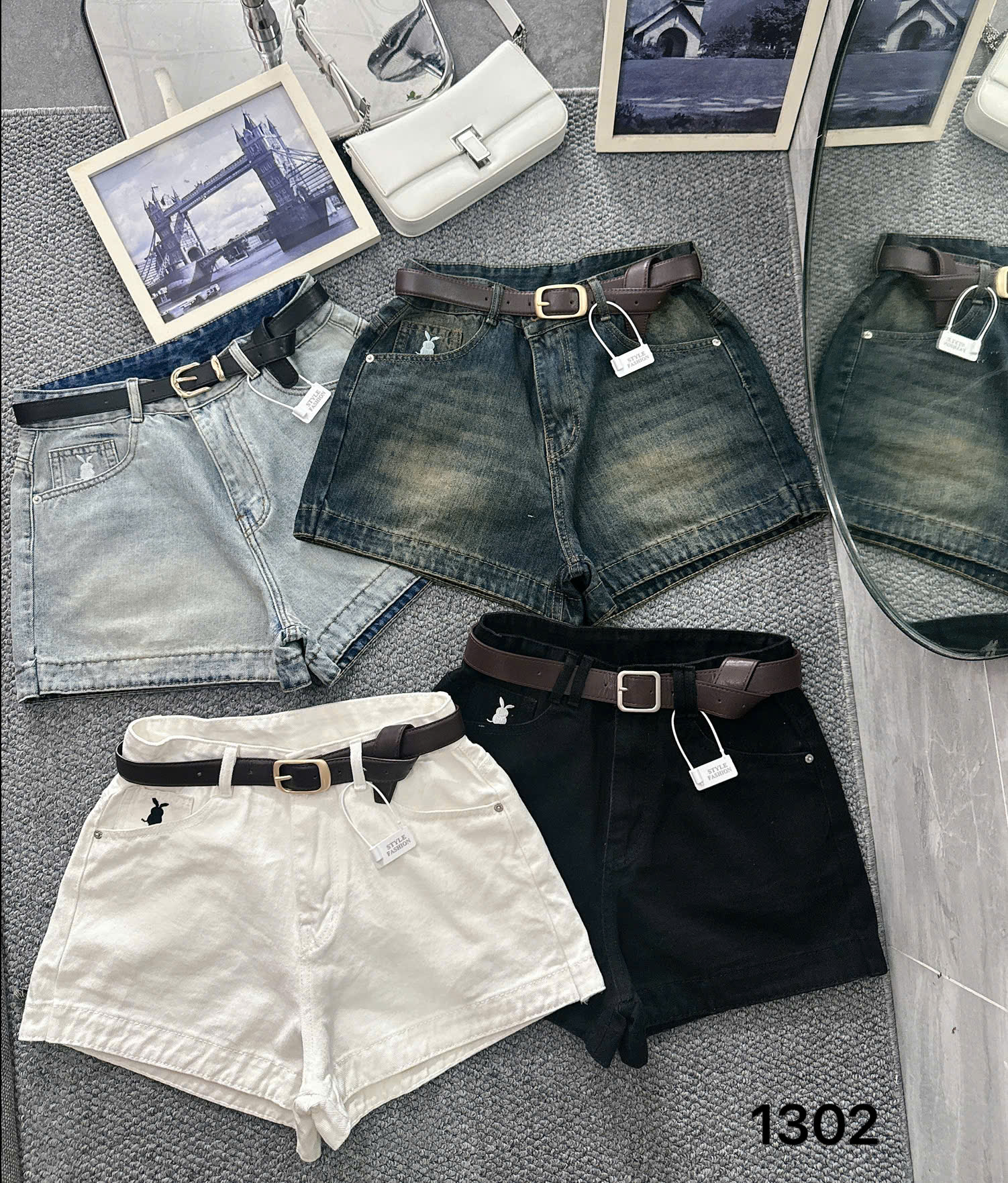 Quần short jean thêu thỏ kiểu bigsize QSJ1302 dành cho nàng béo mập từ 55-90kg_thumbnail_2