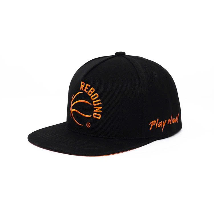 Nón Snapback Rebound đen logo thêu