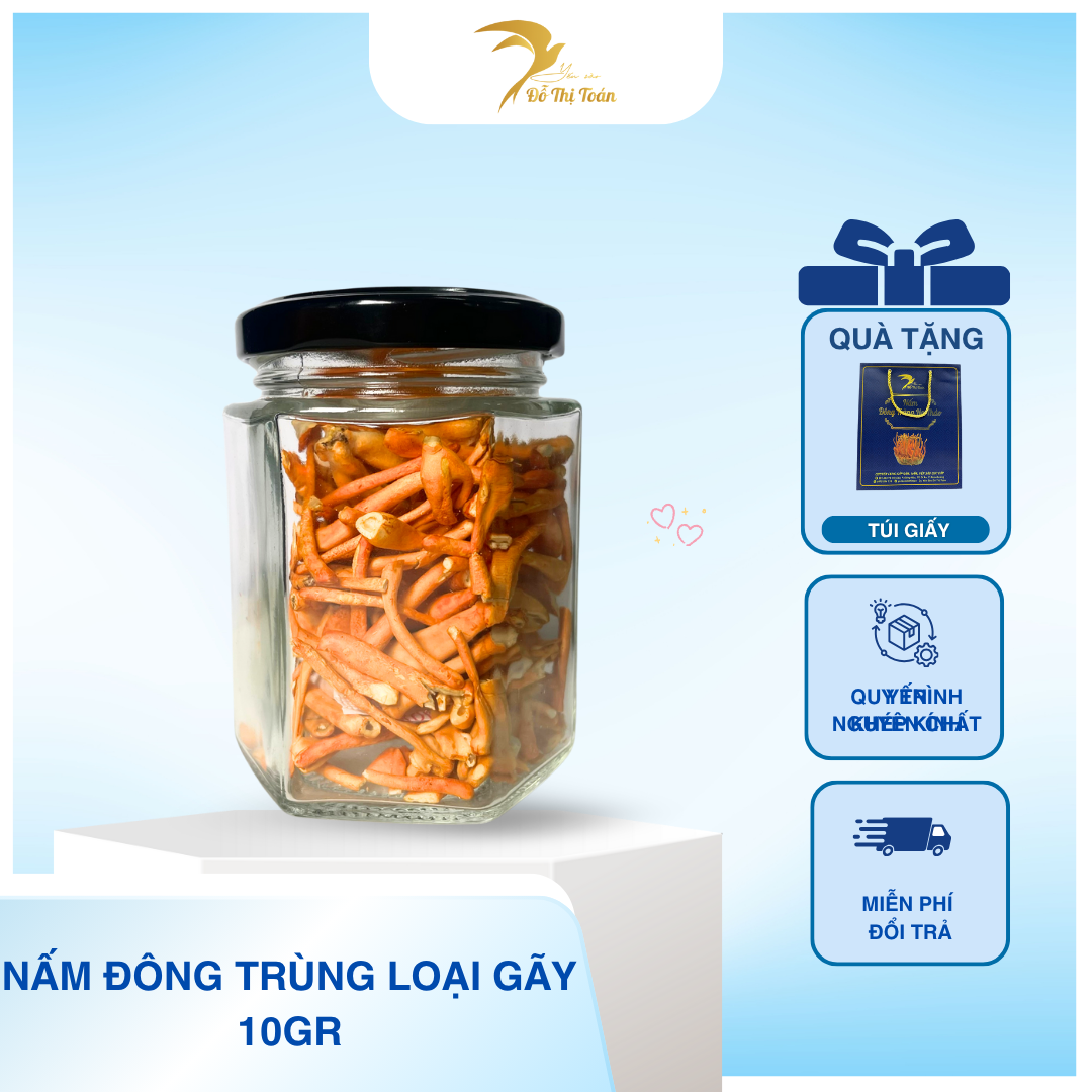 [D9] NẤM ĐÔNG TRÙNG HẠ THẢO LOẠI GÃY- HŨ 10GR